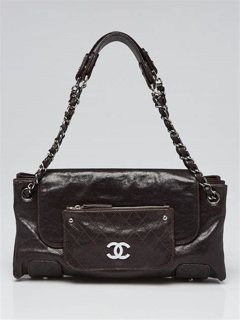 chanel caviar leather pocket-in-the-city glazed|Chanel Glazed Caviar Large pocket in the city bag .